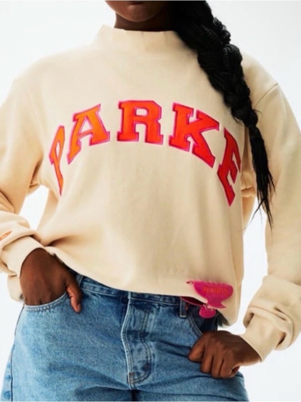 PARKE Dunkin Donut Collab Cream Mockneck Size L/XL